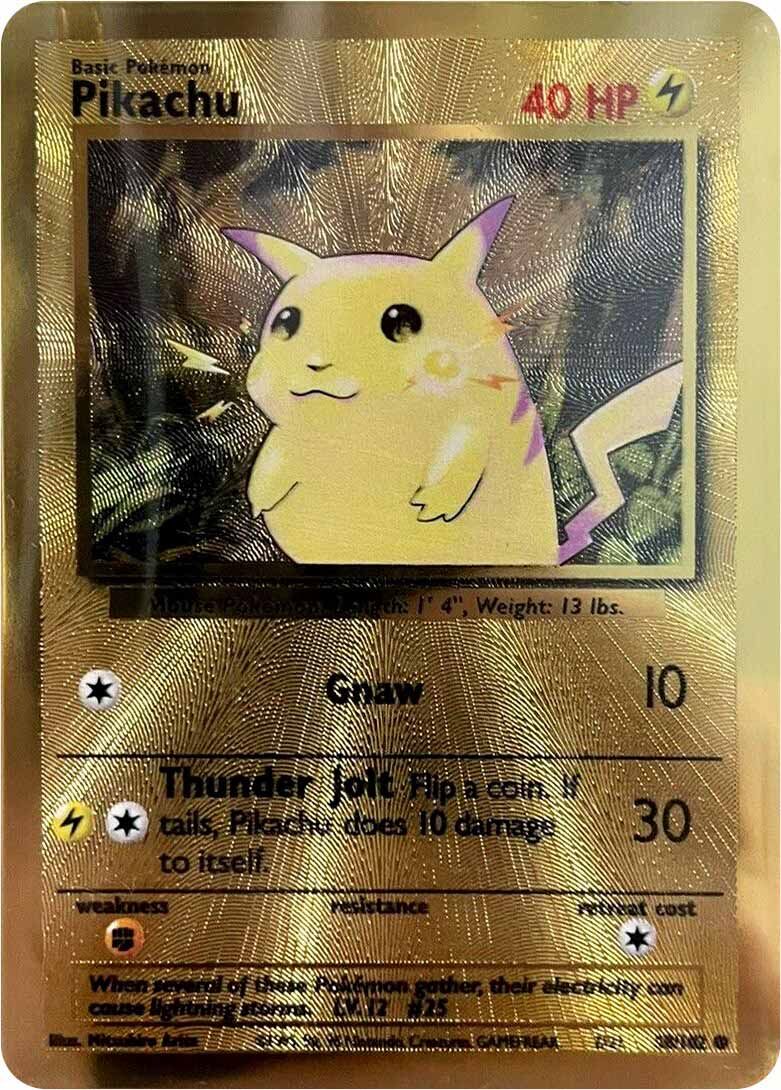 Pikachu - 58/102 - Celebrations Gold Metal Card - EN Pikachu - 58/102 - Celebrations Gold Metal Card - EN