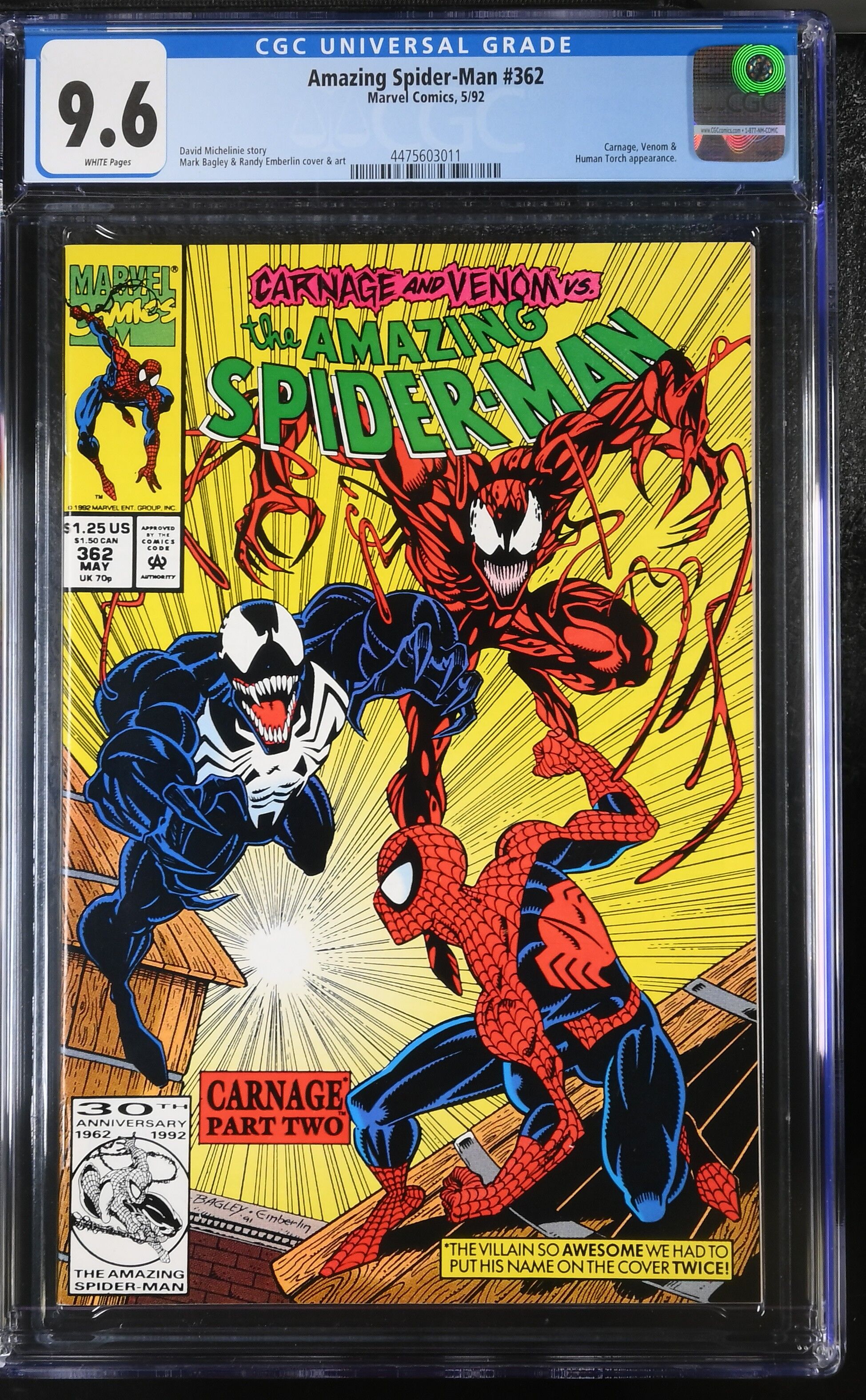 Amazing Spider-Man #362 CGC 9.6 Amazing Spider-Man #362 CGC 9.6
