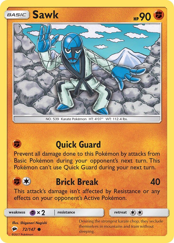 Sawk - 72/147 - Pokémon TCG - Lightly Played - EN