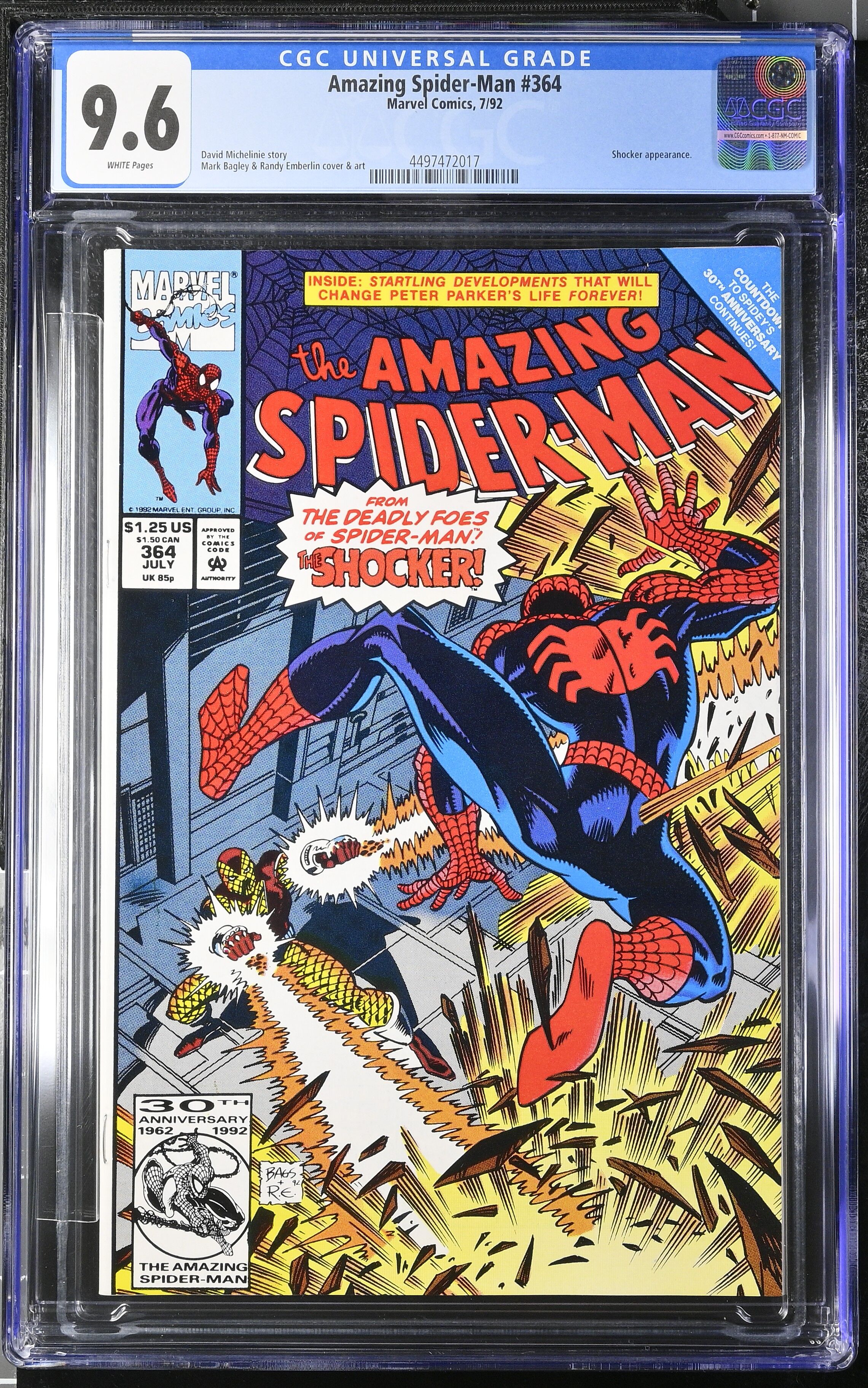 Amazing Spider-Man #364 CGC 9.6 Amazing Spider-Man #364 CGC 9.6