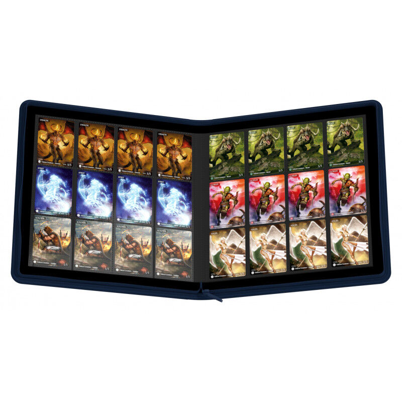 Ultimate Guard Ordner QuadRow ZipFolio 12-Pocket XenoSkin Blau