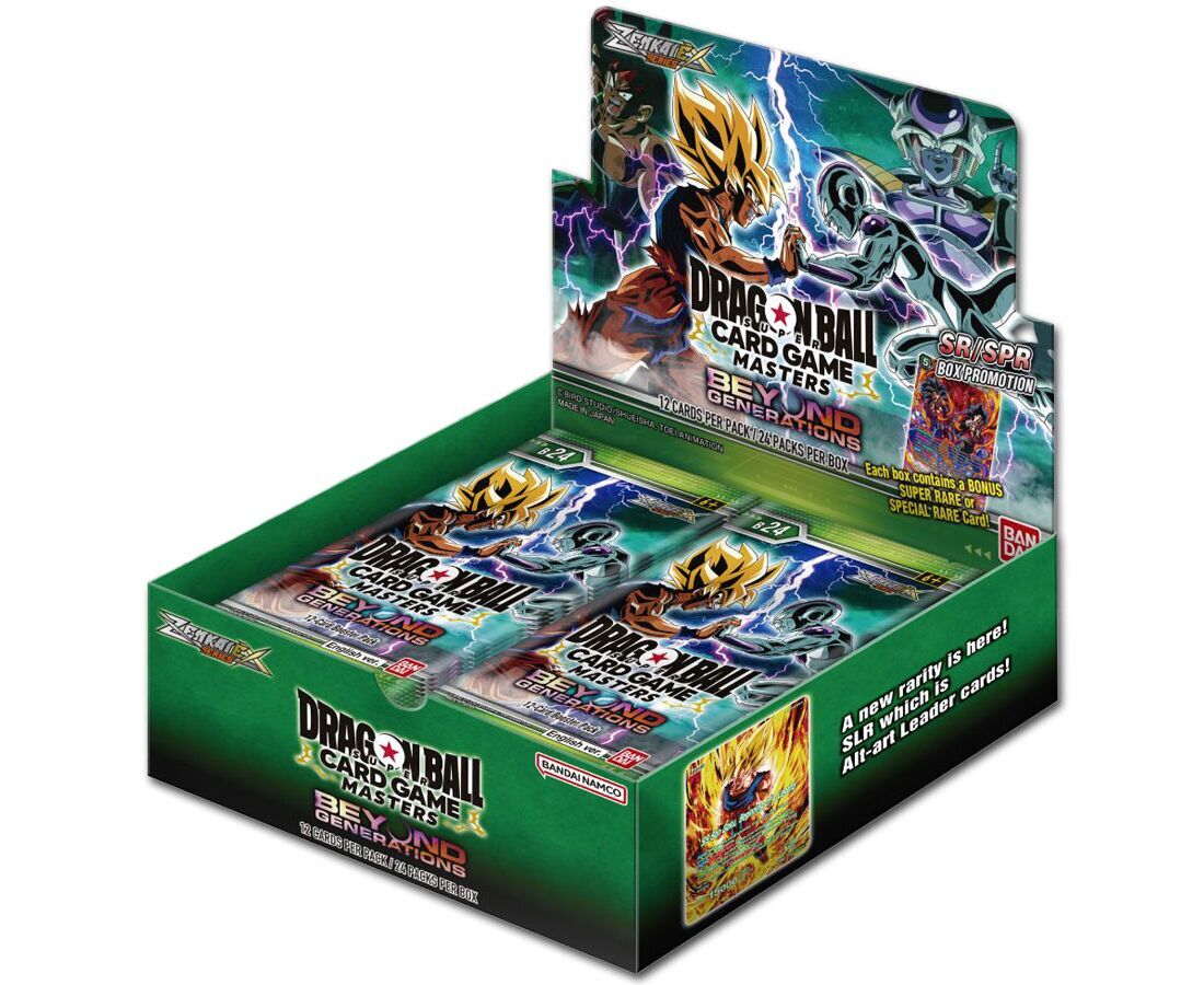Masters Zenkai Series Ex Set 07 B24 Beyond Generations Booster Display (24 Packs) - Dragon Ball Super Card Game - EN Masters Zenkai Series Ex Set 07 B24 Beyond Generations Booster Display (24 Packs) - Dragon Ball Super Card Game - EN