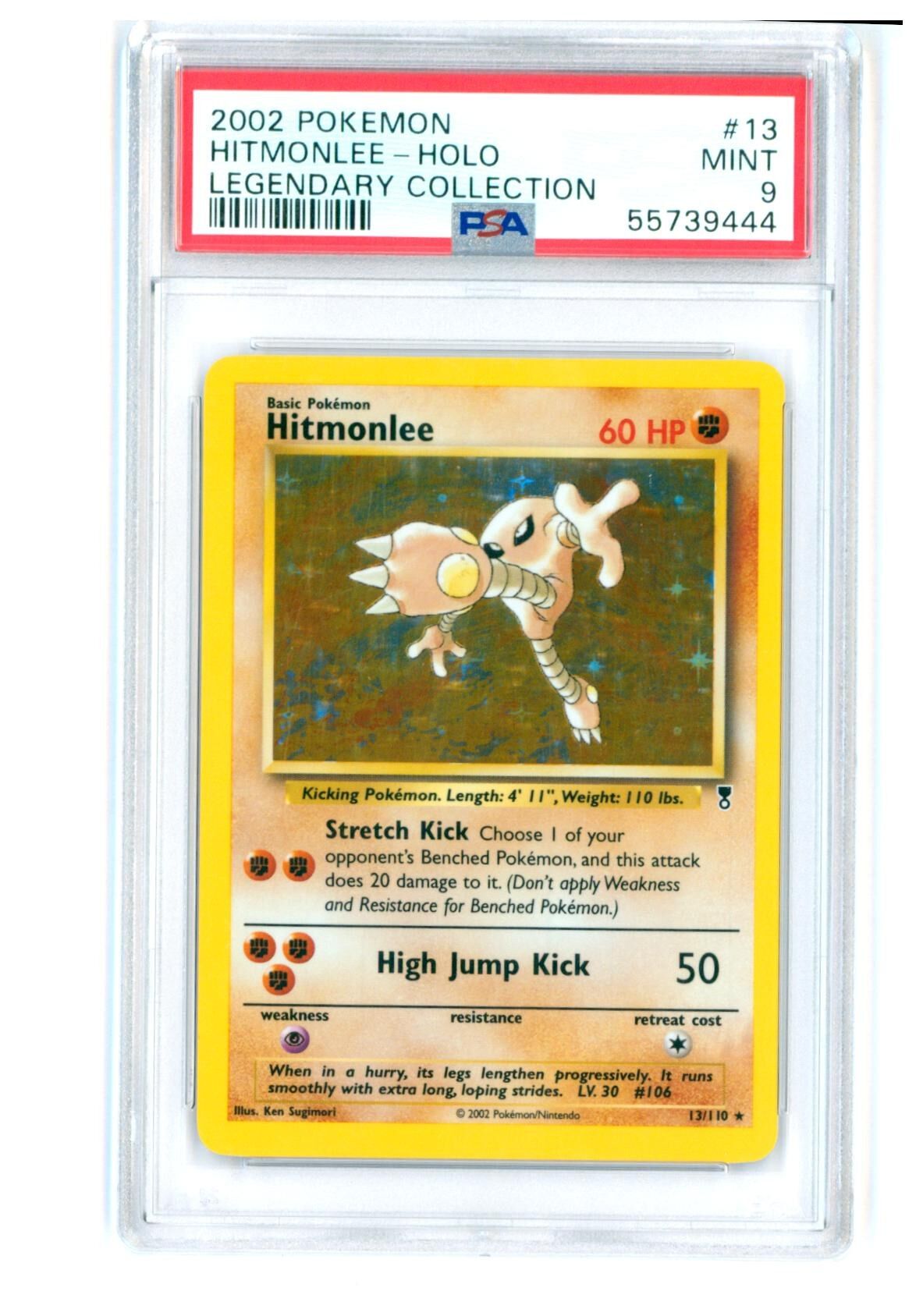 Hitmonlee #13 - Legendary Collection - Holo - PSA 9 MINT - Pokemon Hitmonlee #13 - Legendary Collection - Holo - PSA 9 MINT - Pokemon