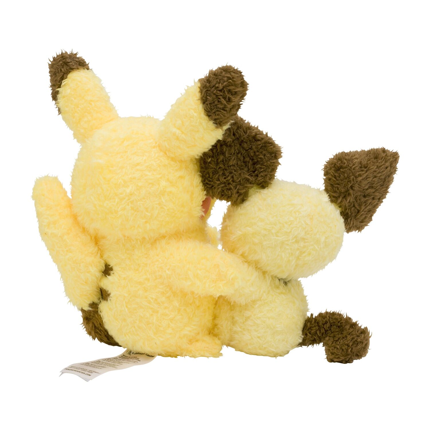 Pikachu & Pichu Buruburu Mugyu! Fluffy Plush - 18 cm