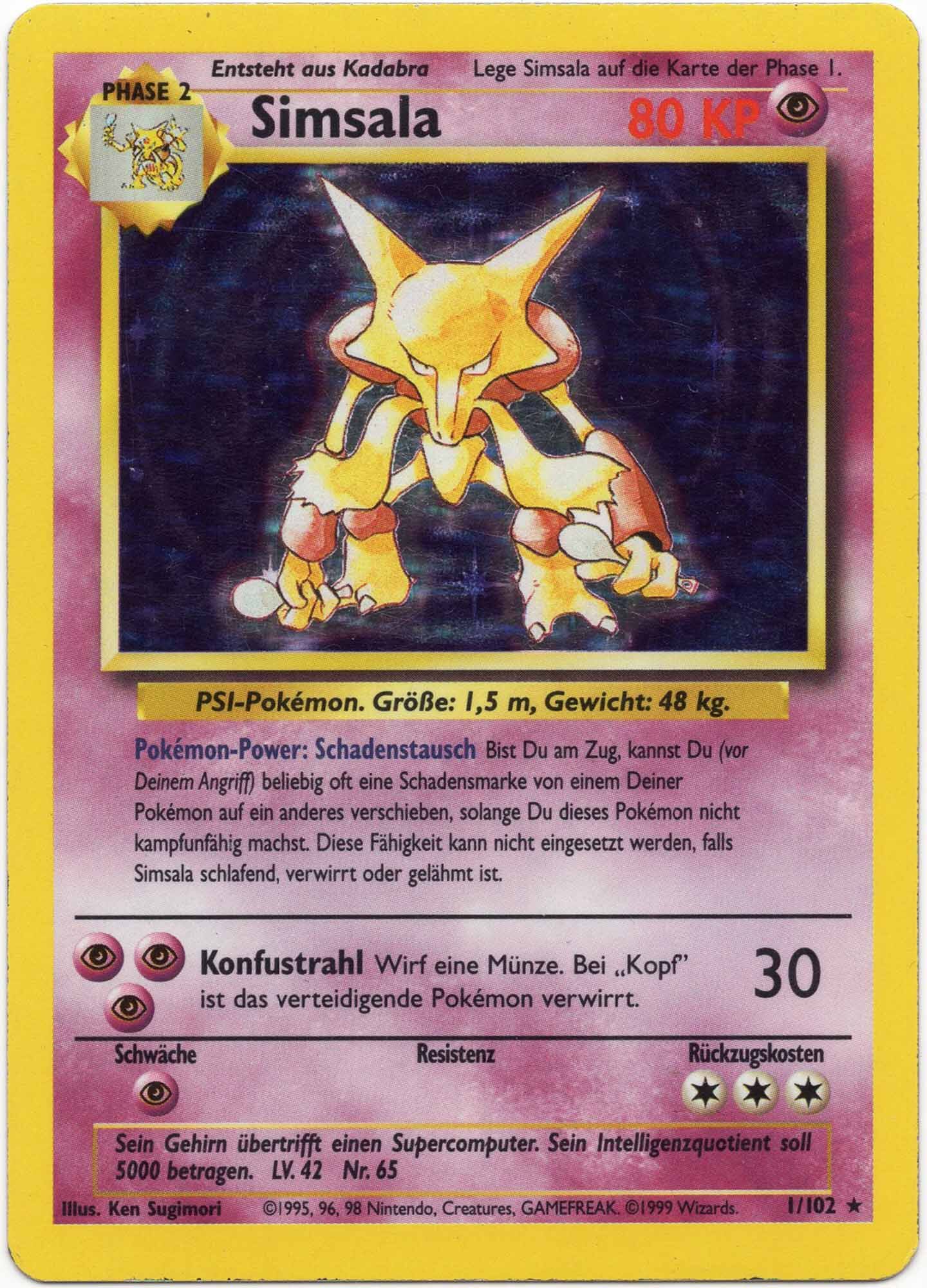 simsala-1-102-poke-mon-tcg-moderately-played Simsala - 1/102 - Pokémon TCG (Moderately Played)