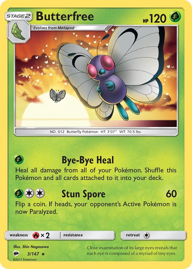Butterfree - 3/147 - Pokémon TCG - Lightly Played - EN