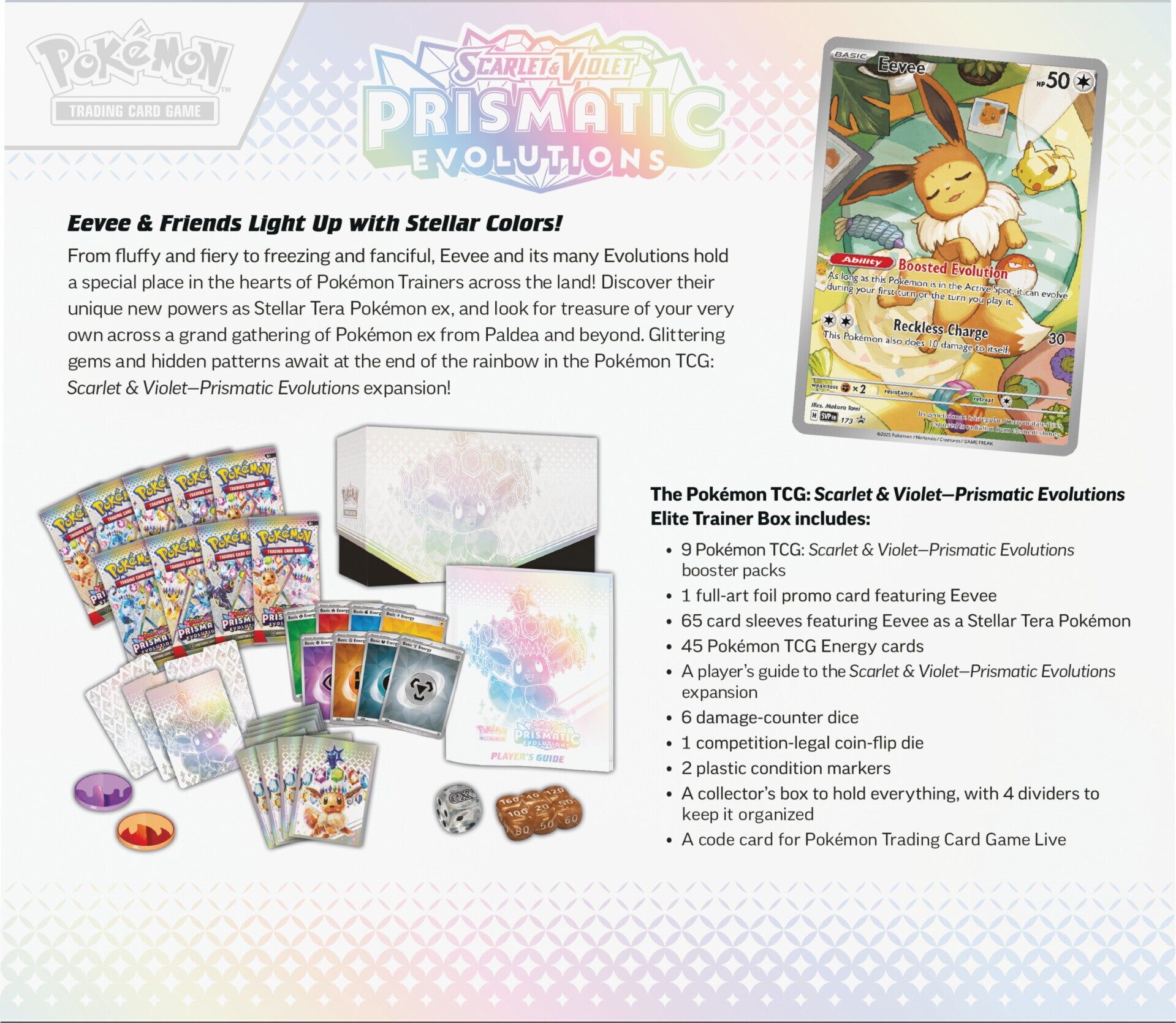 Pokémon TCG: Scarlet & Violet - Prismatic Evolutions (SV8.5) Elite Trainer Box - EN