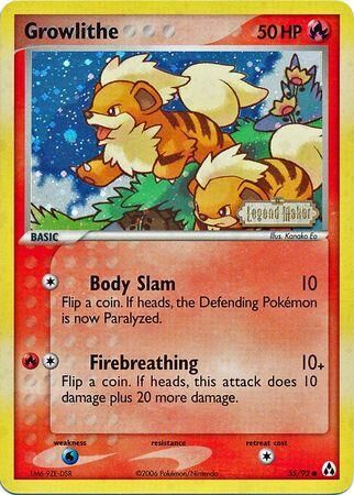 Growlithe - 55/92 - Reverse Holo - EN