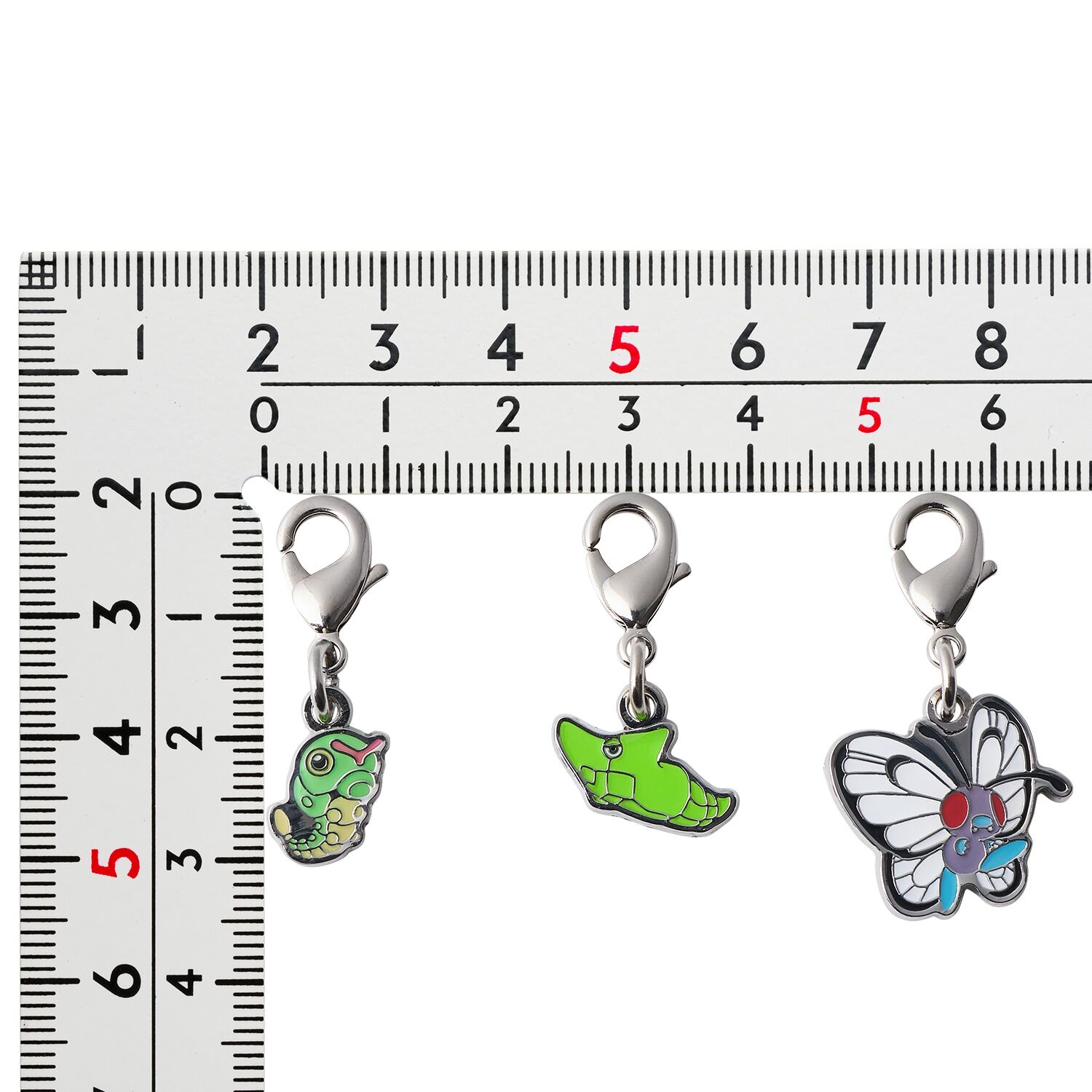 Pokemon Center - Caterpie, Metapod, Butterfree Schlüsselanhänger - 3 Stück