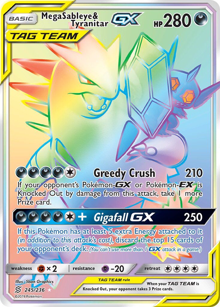 Mega Sableye & Tyranitar-GX - 245/236 - EN Mega Sableye & Tyranitar-GX - 245/236 - EN