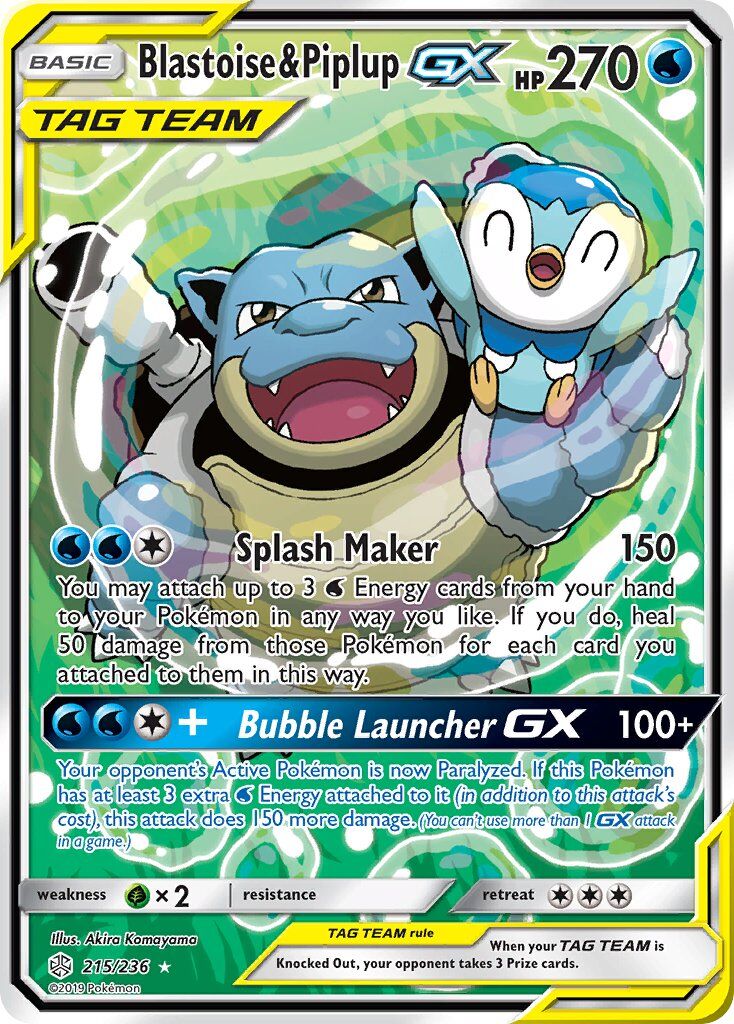 Blastoise & Piplup-GX - 215/236 - EN Blastoise & Piplup-GX - 215/236 - EN