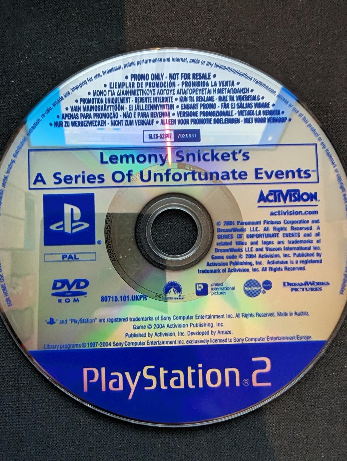 Lemony Snicket's A Series Of Unfortunate Events [Promo Not For Resale] - OVP - PS2 - DE