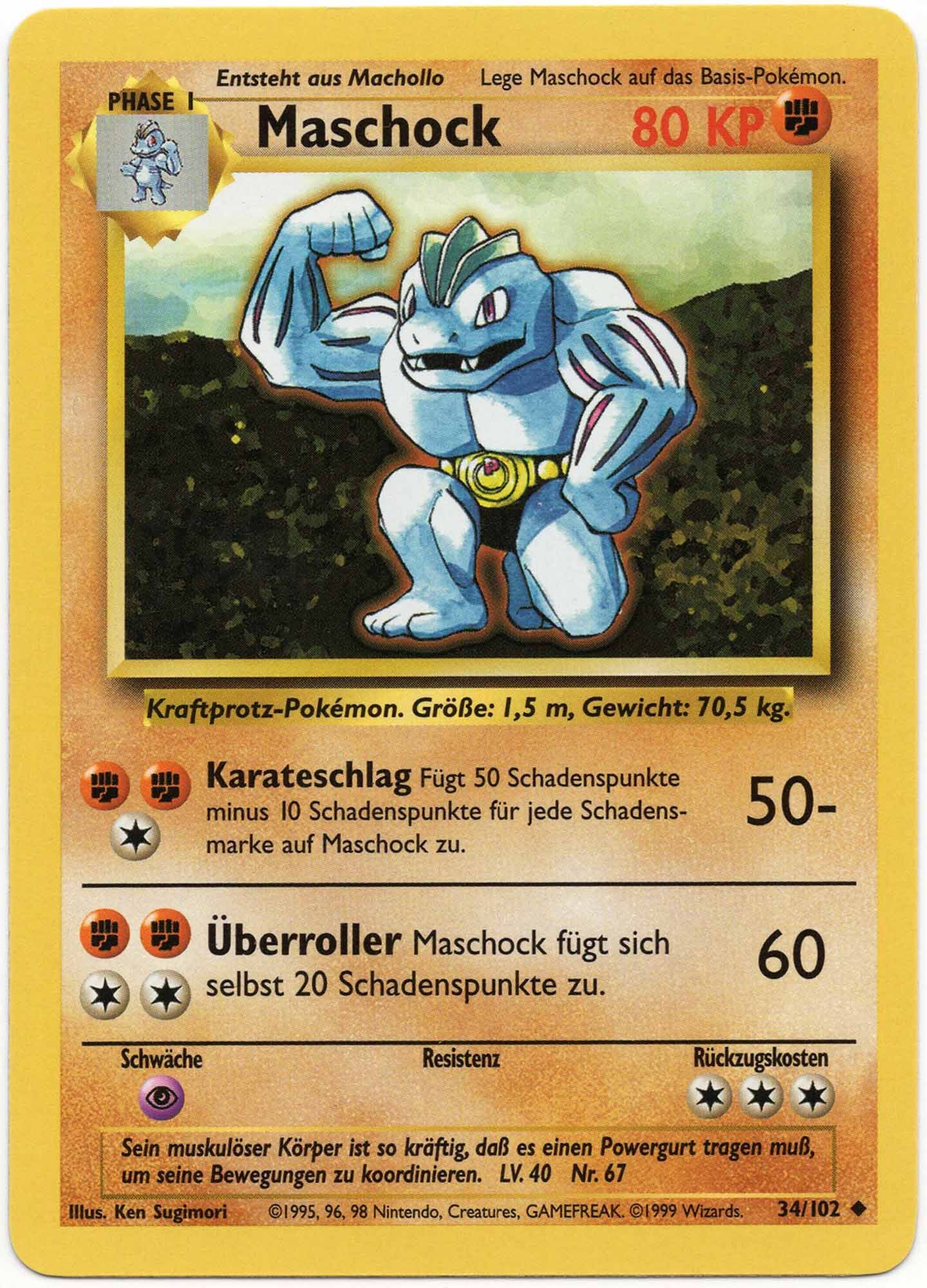 Maschok - 34/102 - Pokémon TCG - Lightly Played
