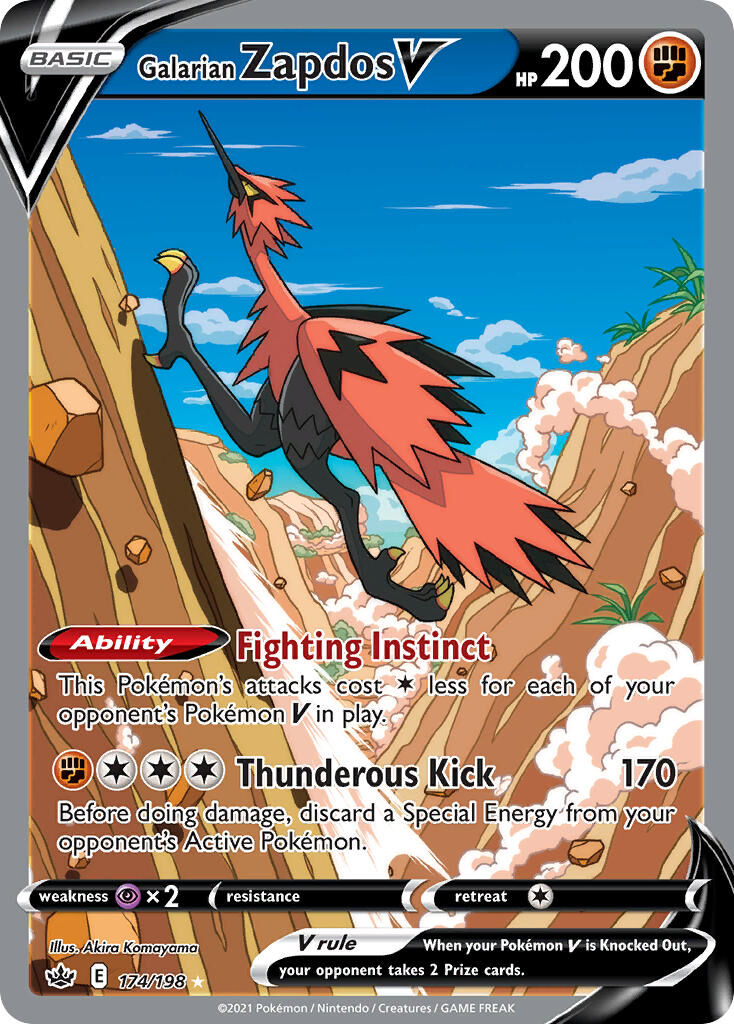 Galarian Zapdos V - 174/198 - EN
