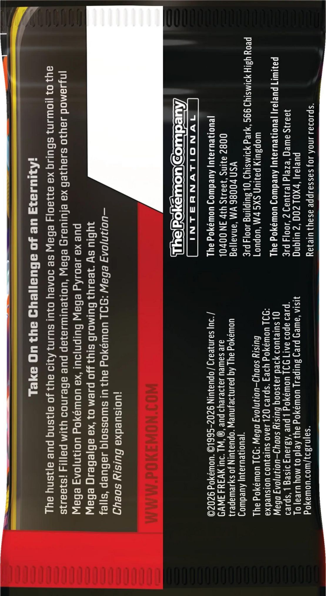 Pokémon TCG: Mega Evolution (ME04) - Chaos Rising 1 Random Booster Pack (10 Cards) - EN