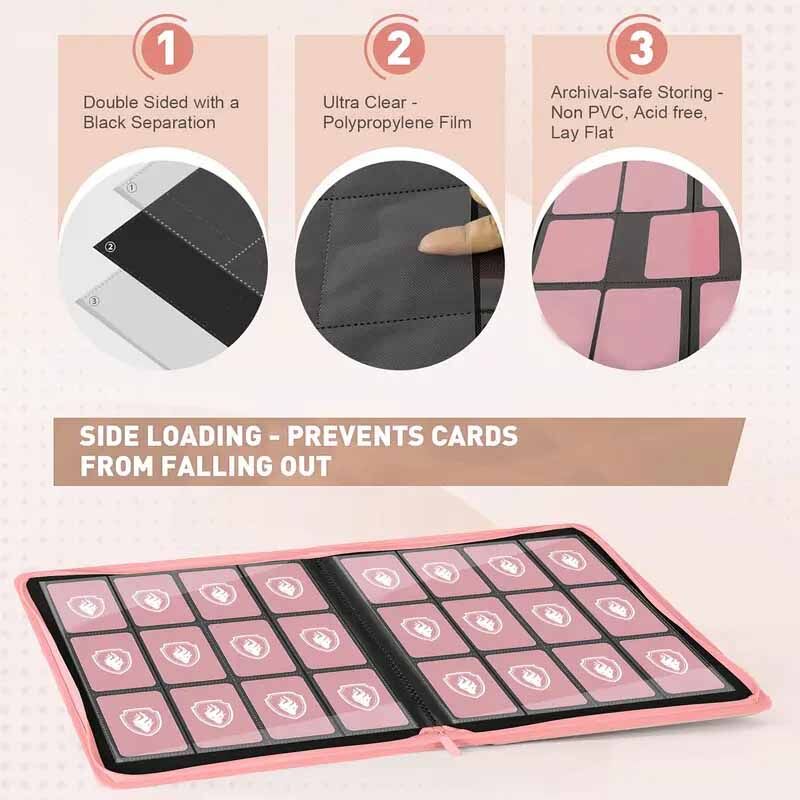 ZipBinder Ordner 12-Pocket Pink (480 Cards)