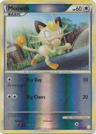 Meowth - 75/123 - Reverse Holo - EN