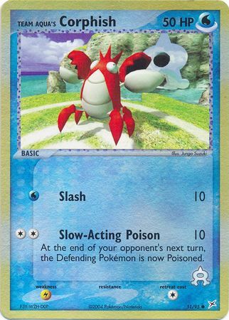 Team Aqua’s Corphish - 51/97 - Reverse Holo - EN Team Aqua’s Corphish - 51/97 - Reverse Holo - EN