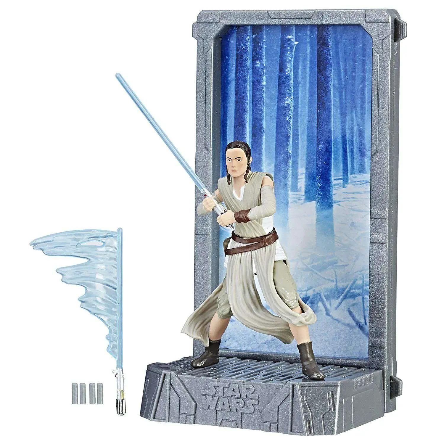 Disney Star Wars The Force Awakens 40th Anniversary Black Titanium Series 2 Rey Die Cast Action Figure [Starkiller Base]