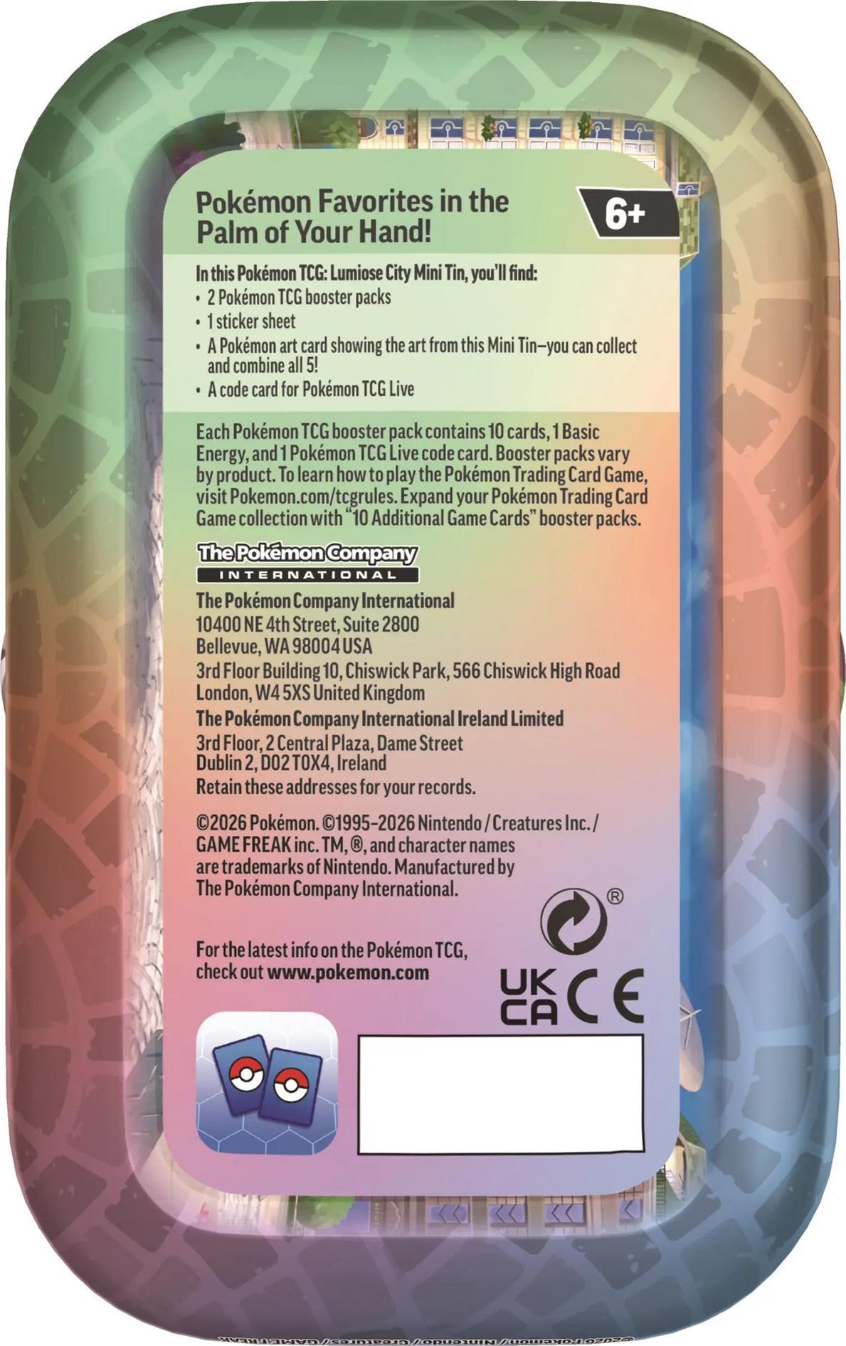 Pokémon TCG: Mega Evolution Lumiose City Mini Tin - 1 Random - EN