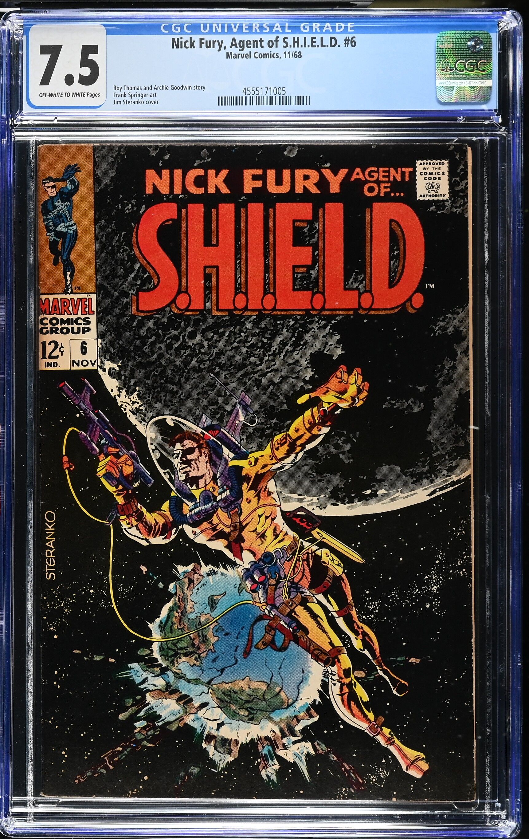 Nick Fury, Agent of S.H.I.E.L.D #6 CGC 7.5 Nick Fury, Agent of S.H.I.E.L.D #6 CGC 7.5