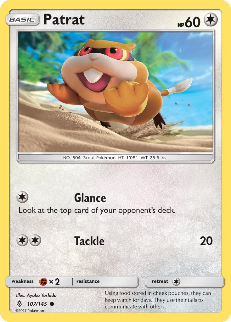 Patrat - 107/145 - Pokémon TCG - Lightly Played - EN