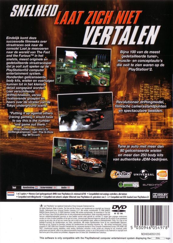 The Fast and the Furious - PS2 - DE