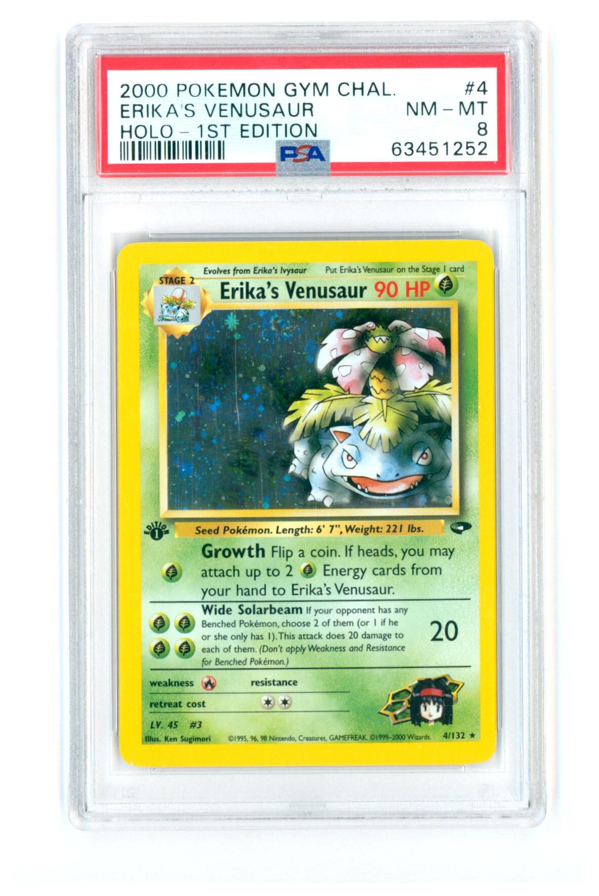 Erika's Venusaur 4/132 - Gym Challenge - 1st Edition - Holo Rare - PSA 8 NM-MT - Pokémon Erika's Venusaur 4/132 - Gym Challenge - 1st Edition - Holo Rare - PSA 8 NM-MT - Pokémon