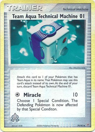 Team Aqua Technical Machine 01 - 79/97 - Reverse Holo - EN Team Aqua Technical Machine 01 - 79/97 - Reverse Holo - EN