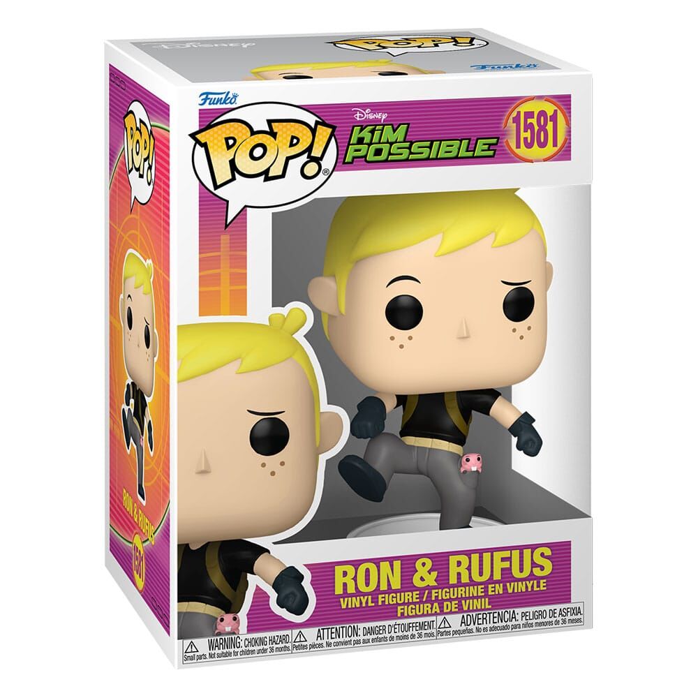 Kim Possible POP! Vinyl Figur Ron w/Rufus (1581) - 9 cm Kim Possible POP! Vinyl Figur Ron w/Rufus (1581) - 9 cm