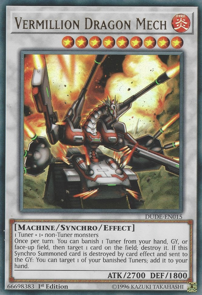 Zinnoberfarbener Drachenmech - DUDE-015 - Ultra Rare - 1. Auflage Zinnoberfarbener Drachenmech - DUDE-015 - Ultra Rare - 1. Auflage