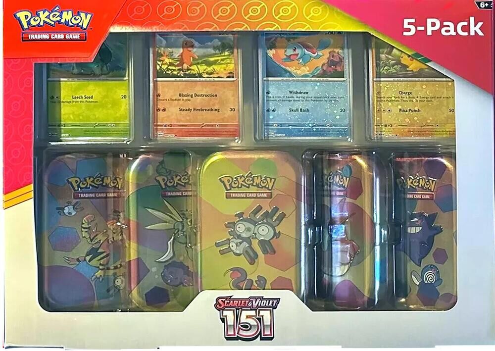 Pokémon TCG: Scarlet & Violet-151: 5-Pack Mini Tin Bundle - EN Pokémon TCG: Scarlet & Violet-151: 5-Pack Mini Tin Bundle - EN