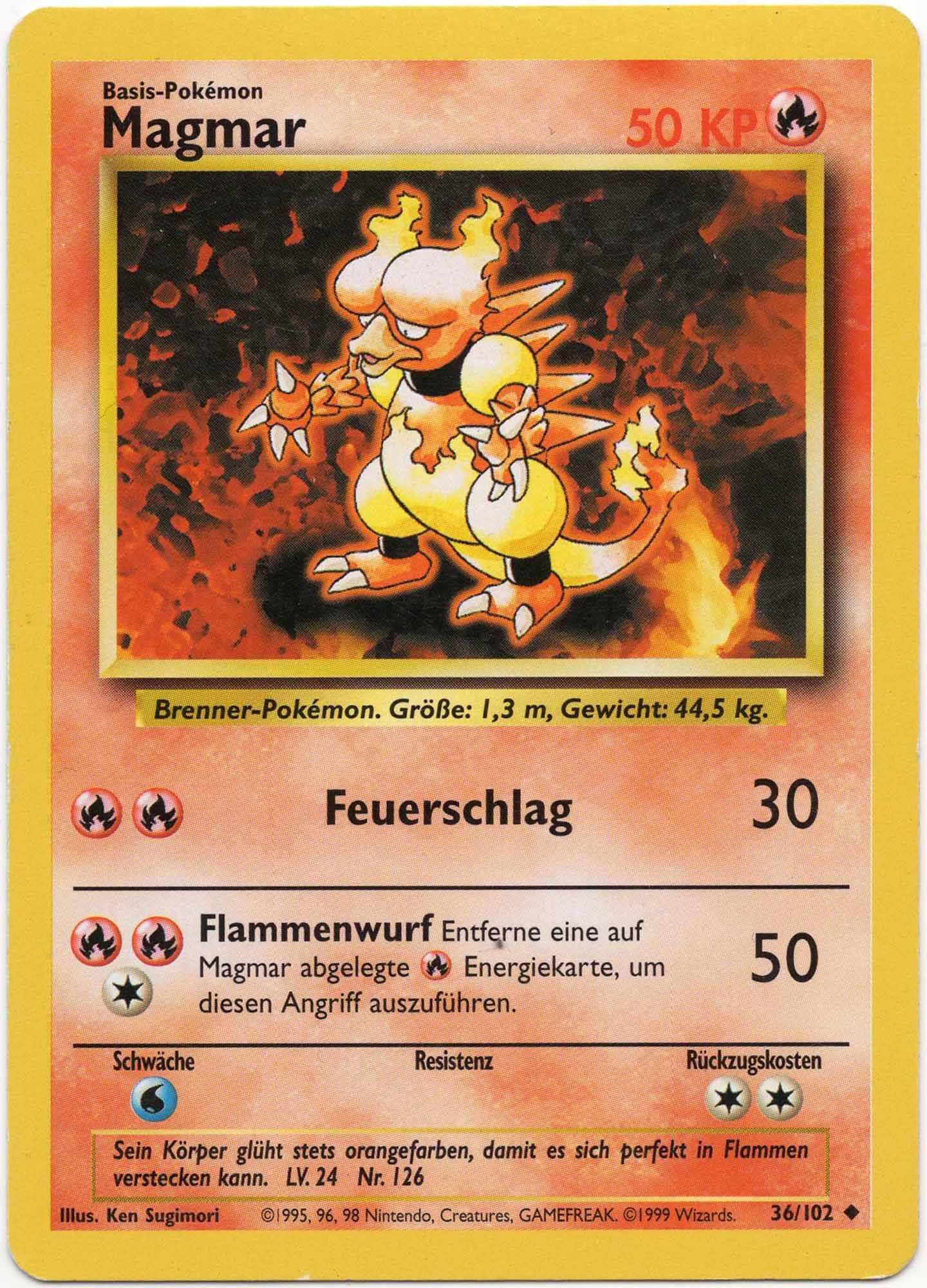 magmar-36-102-pokemon-tcg-moderately-played Magmar - 36/102 - Pokémon TCG - Moderately Played