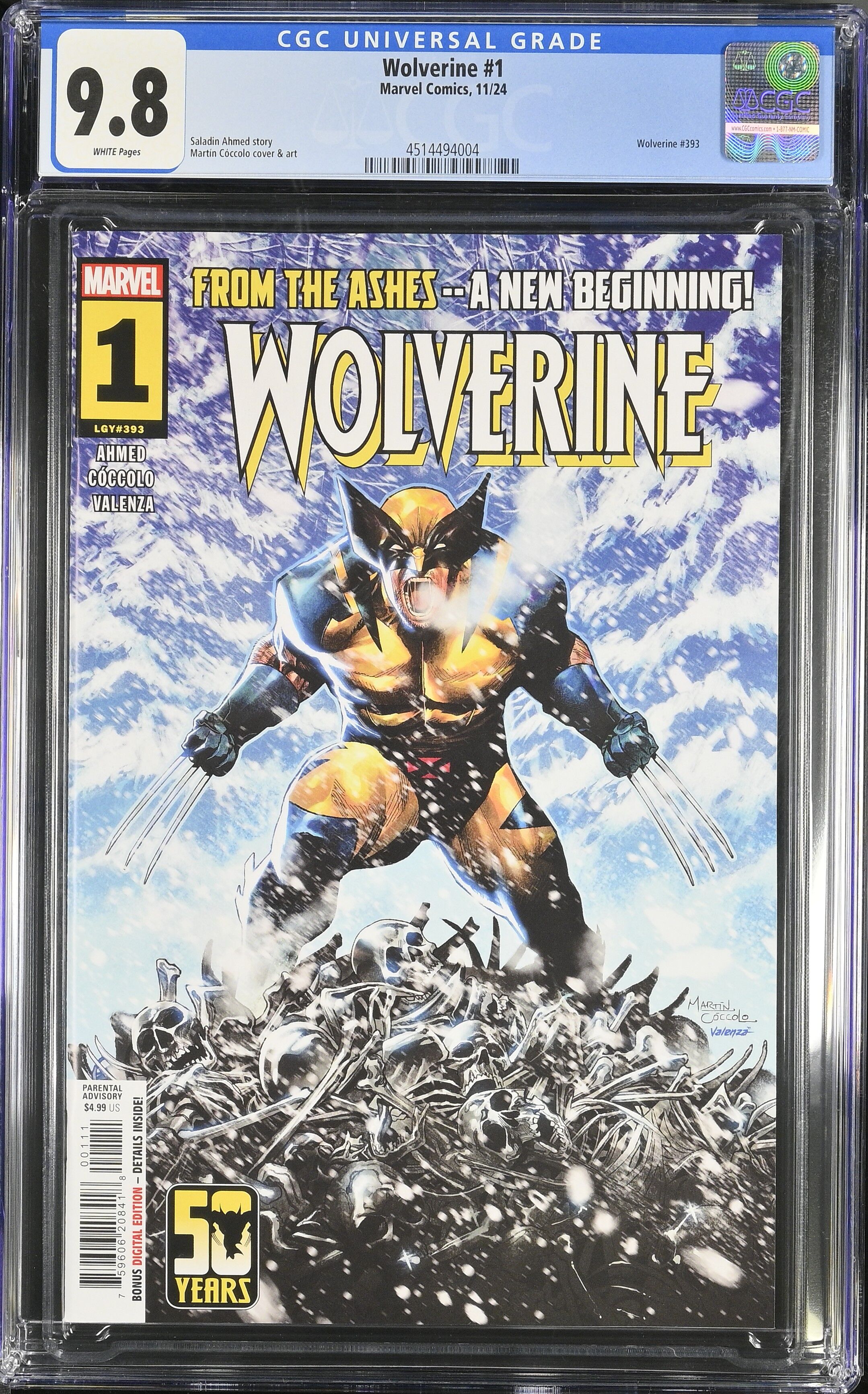 Wolverine #1 CGC 9.8 Top Pop! Wolverine #1 CGC 9.8 Top Pop!