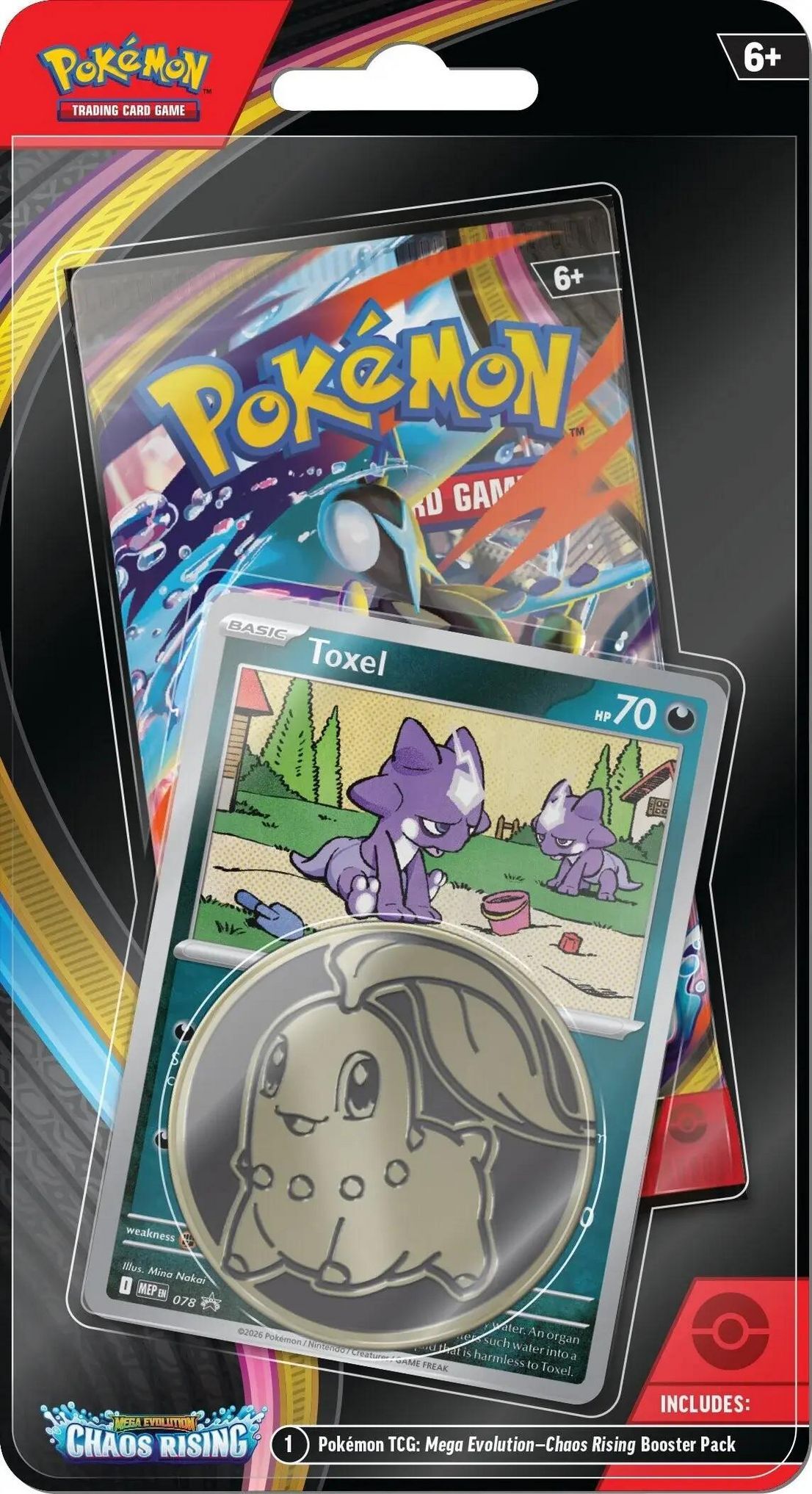 Pokémon TCG: Mega Evolution (ME04) - Chaos Rising Toxel 1-Pack Blisters - EN