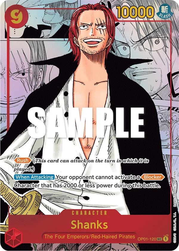 Shanks - OP01-120 - Manga Art Shanks - OP01-120 - Manga Art
