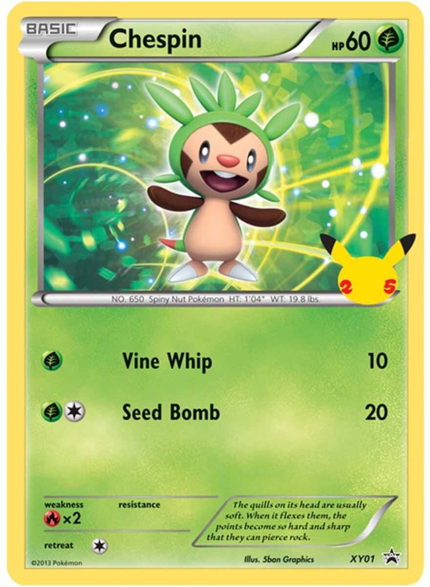 Pokémon 25th Anniversary Kalos Starters 3 Pack Jumbo Promos - EN