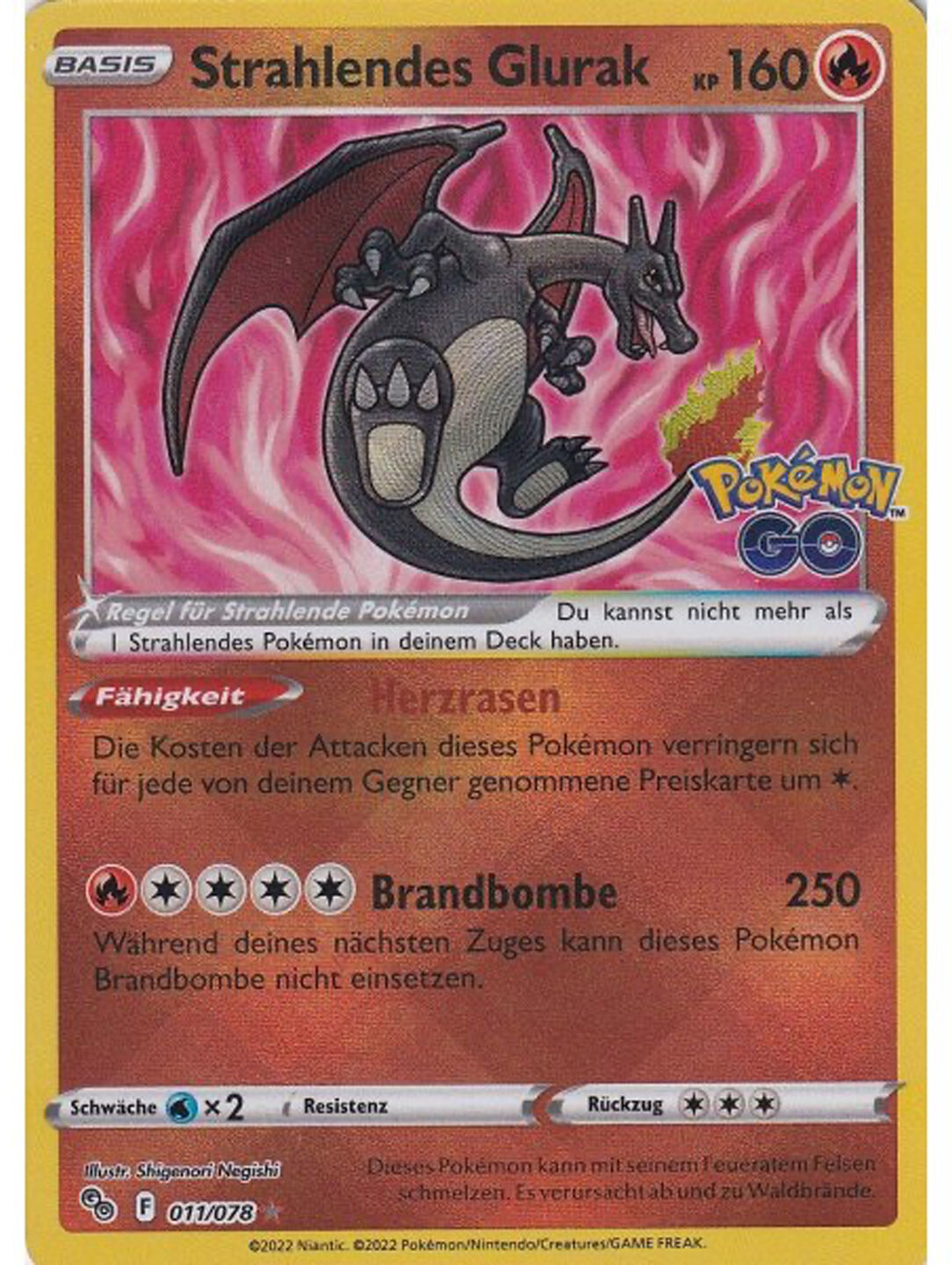Strahlendes Glurak - 011/078 - Pokémon TCG - Near Mint - DE Strahlendes Glurak - 011/078 - Pokémon TCG - Near Mint - DE