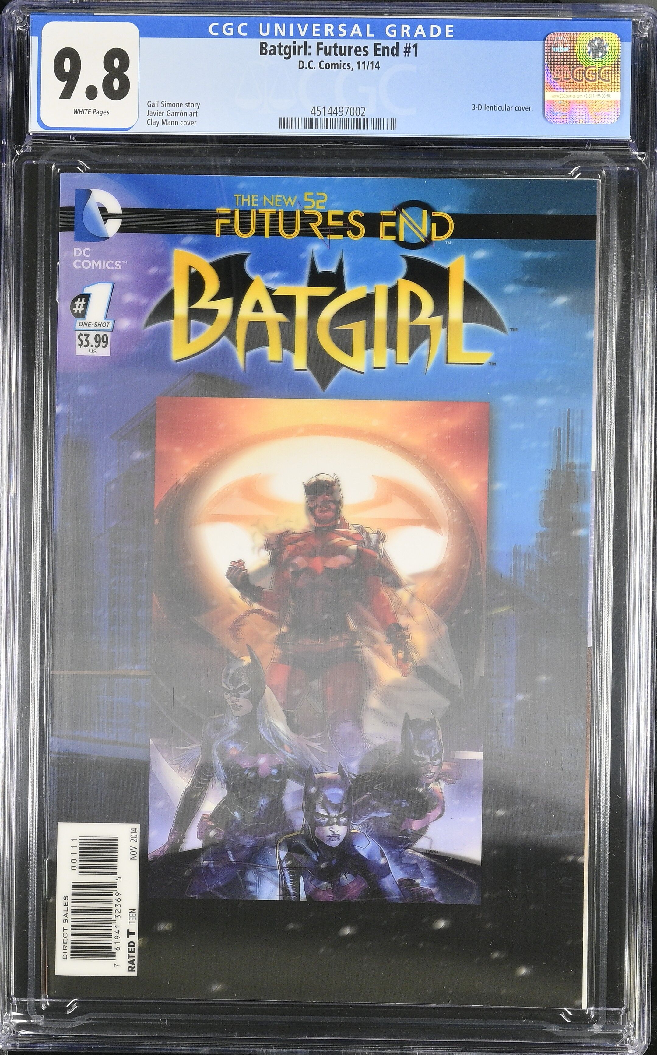Batgirl: Futures End #1 CGC 9.8 3D Lenticular Cover
