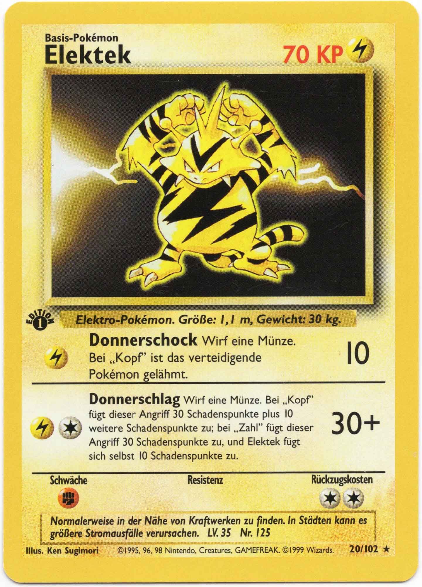 Elektek 20/102 1. Edition - Pokémon TCG