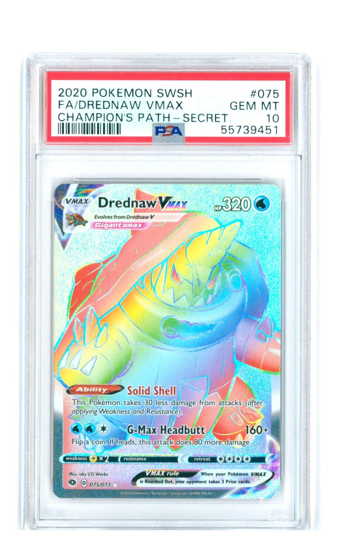 Drednaw VMAX #075 - Sword & Shield Champion's Path - PSA 10 GEM-MT - Pokemon Drednaw VMAX #075 - Sword & Shield Champion's Path - PSA 10 GEM-MT - Pokemon