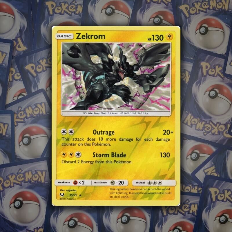 Zekrom Pokémon card, Legendary Pokémon of the 5th generation from Unova