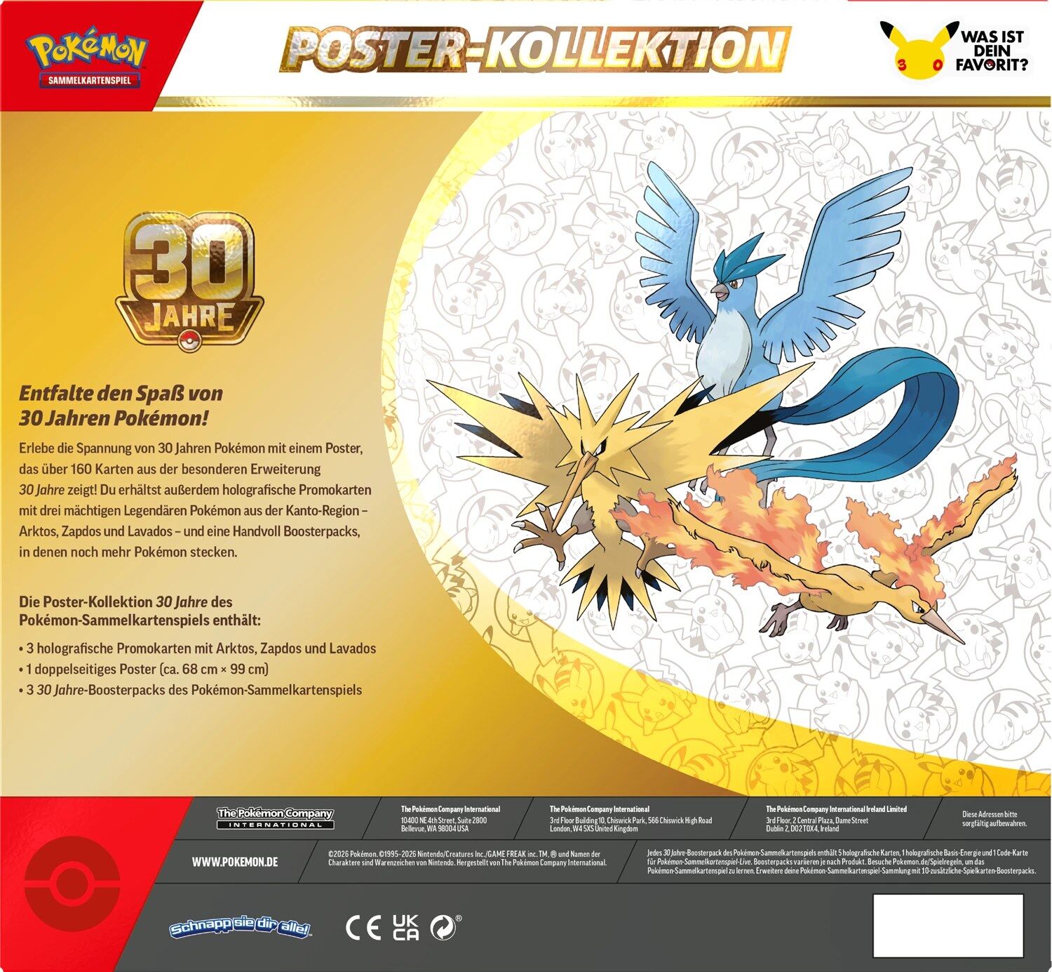 Pokémon TCG: 30 Jahre - Poster-Kollektion - DE
