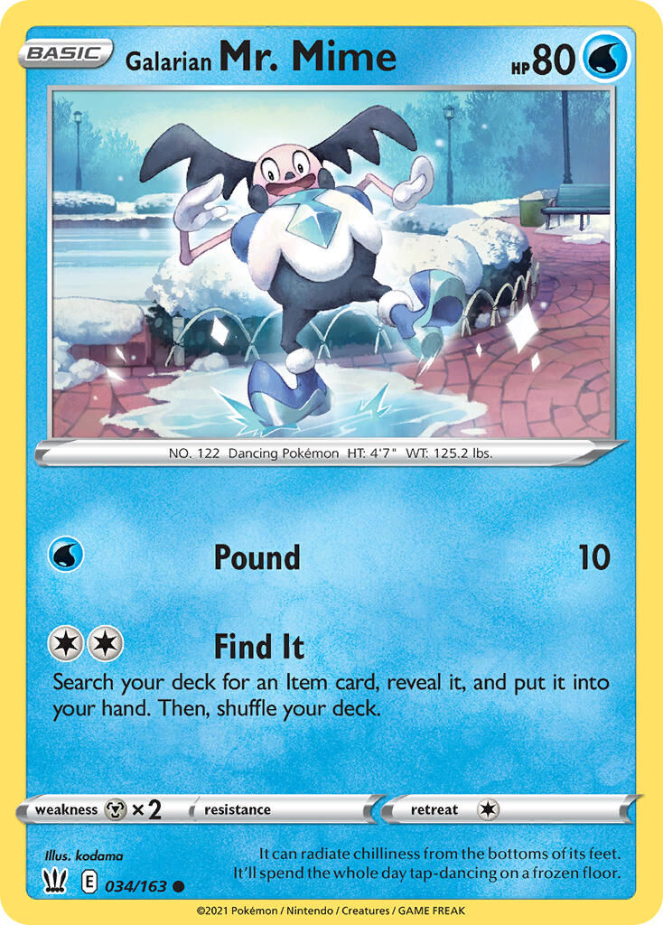 Galarian Mr. Mime - 034/163 - EN Galarian Mr. Mime - 034/163 - EN