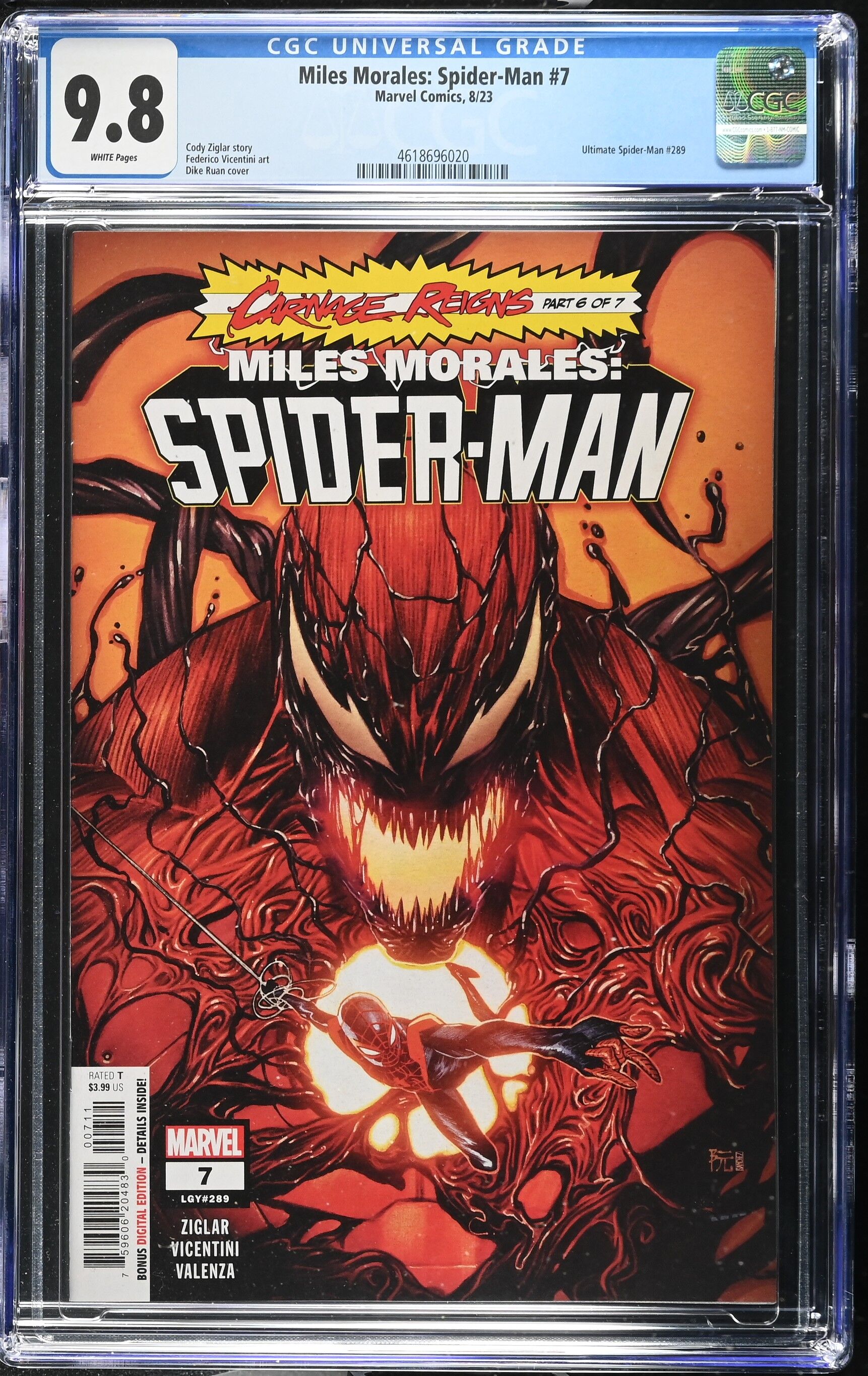 Miles Morales: Spider-Man Issue 7 - CGC 9.8 Miles Morales: Spider-Man Issue 7 - CGC 9.8