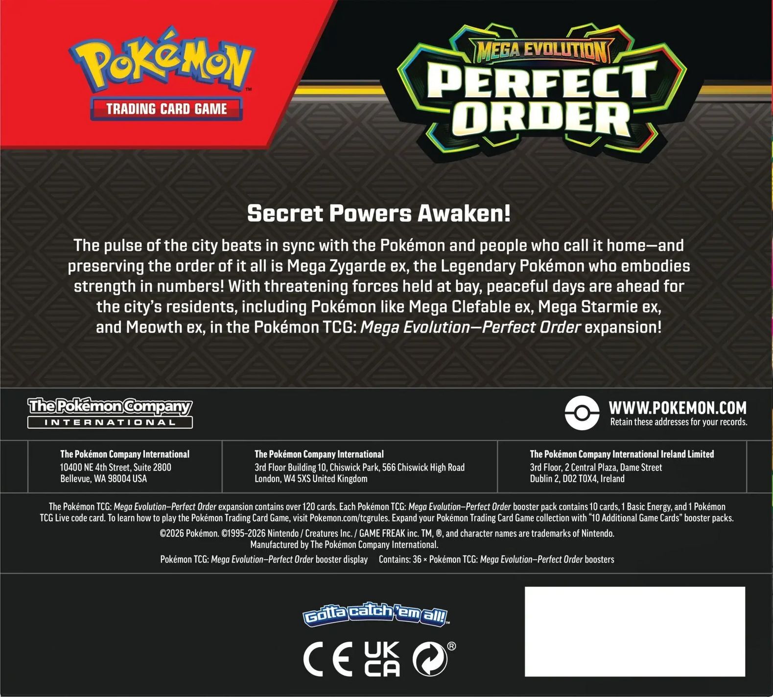 Pokémon TCG: Mega Evolution (ME03) - Perfect Order Booster Display (36 packs) - EN