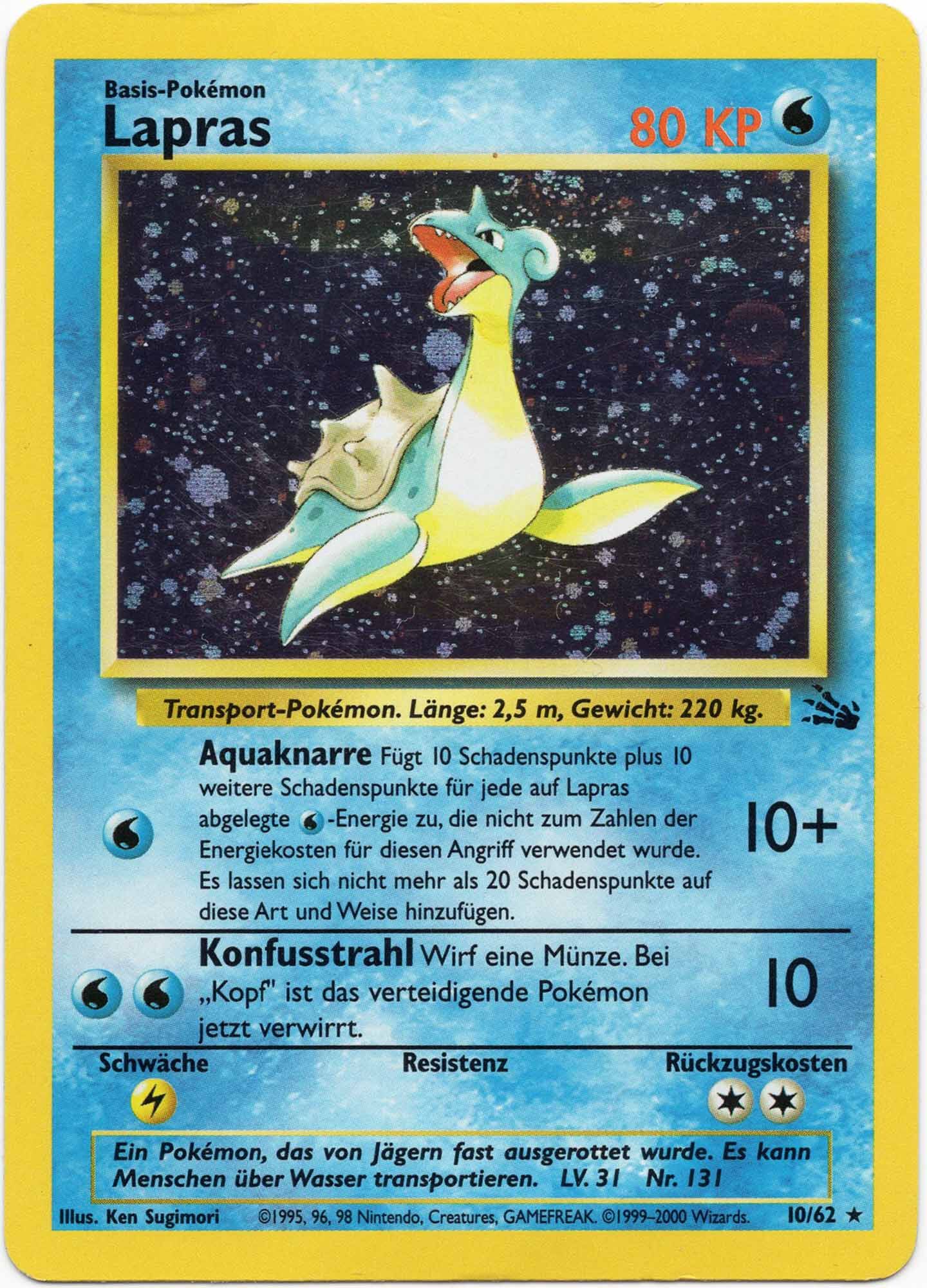 Lapras - 10/62 - Pokémon TCG (Lightly Played)