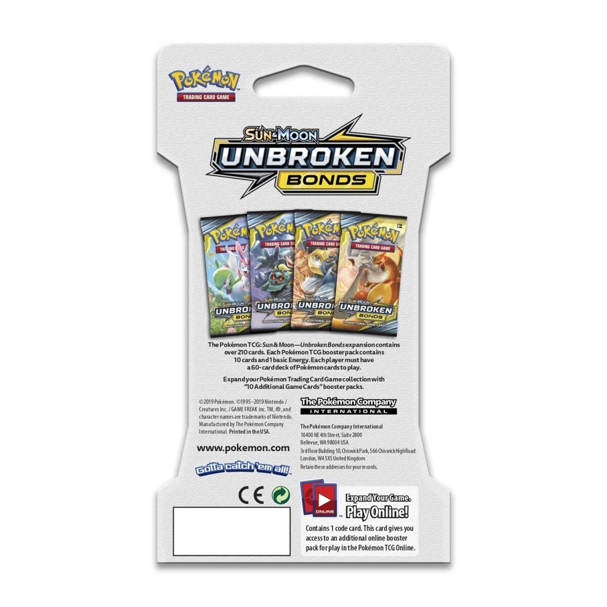 Pokémon TCG: Sun & Moon Unbroken Bonds Sleeeved Booster Pack (10 Packs) - EN