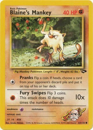 Blaine’s Mankey - 63/132 - Unlimited - EN