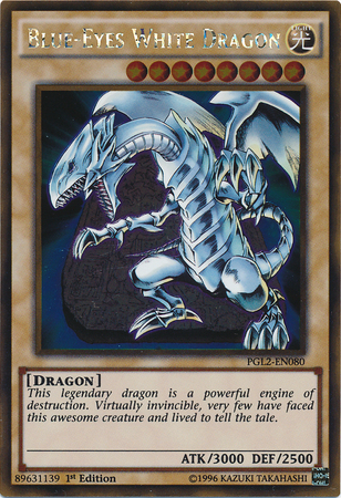 Blauäugiger w. Drache - PGL2-080 - Gold Rare - 1. Auflage